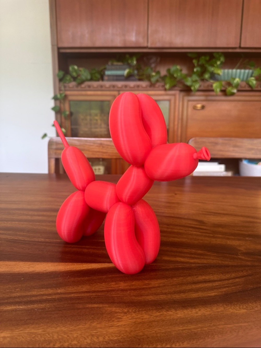 Red Balloon Dog 3D Printed